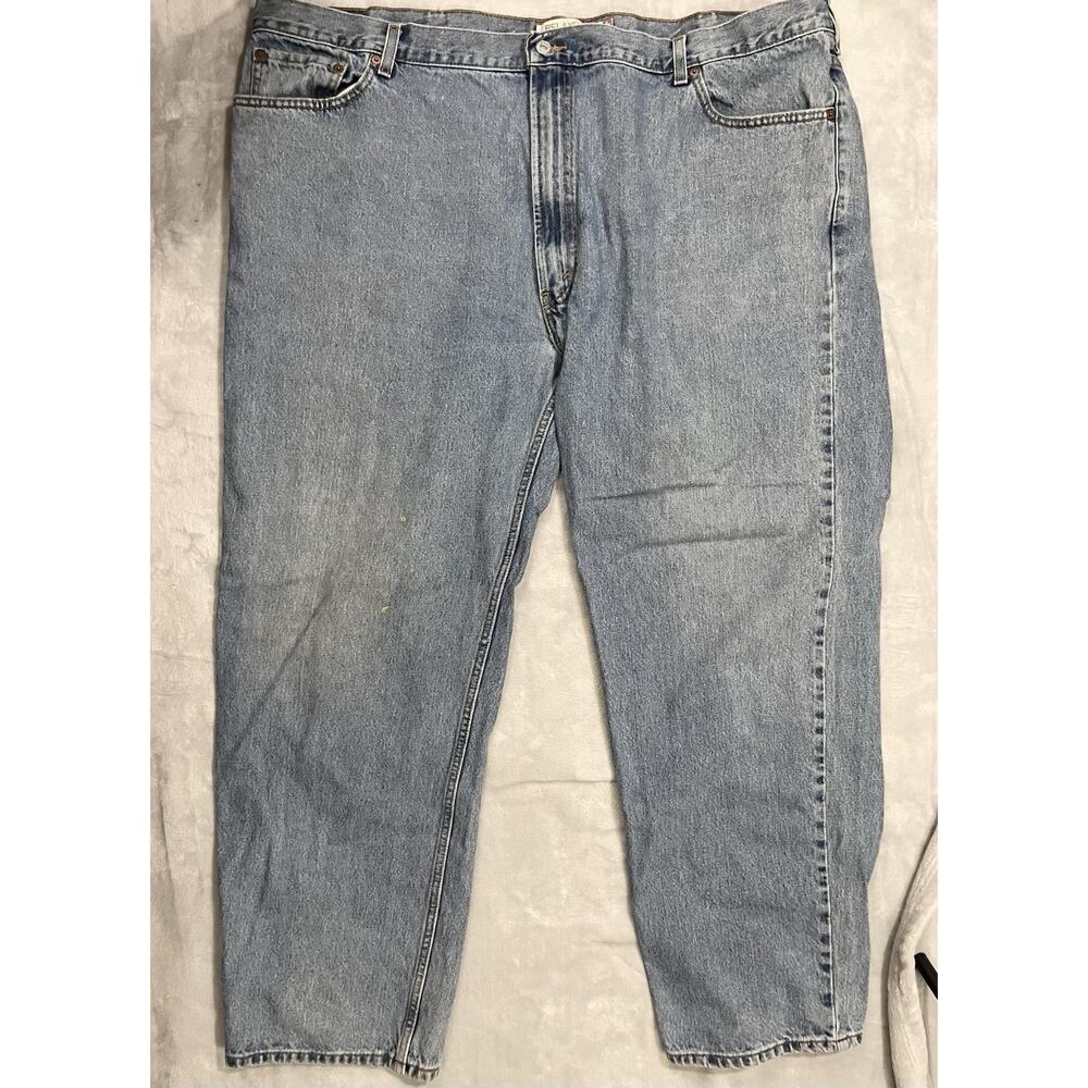 Levi's 550 Relaxed Fit Blue Denim Jeans Mens 50x32 Light Wash (Measures 48"x31")